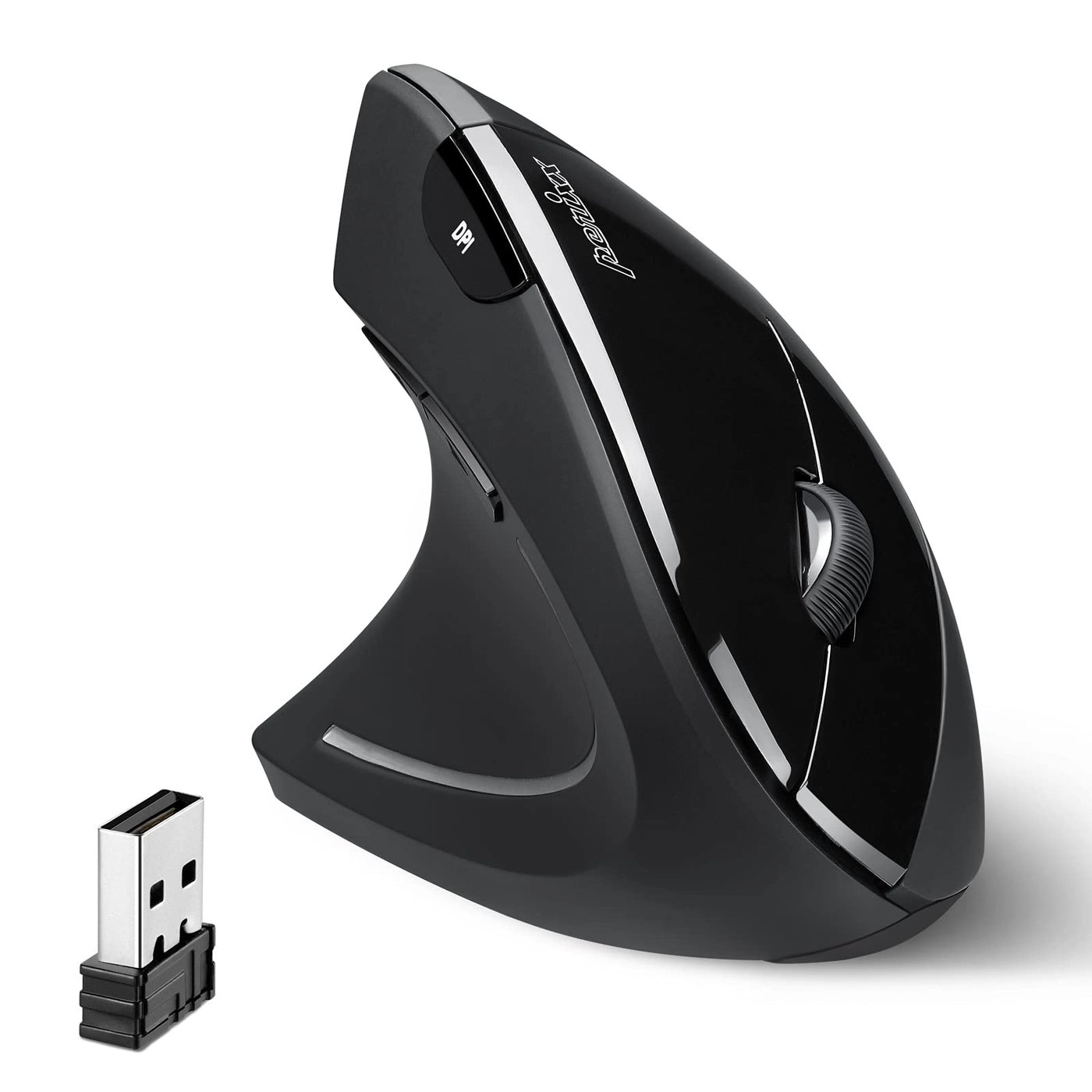 PERIMICE-713L Ergonomic Left-Hand Vertical Mouse - Wireless