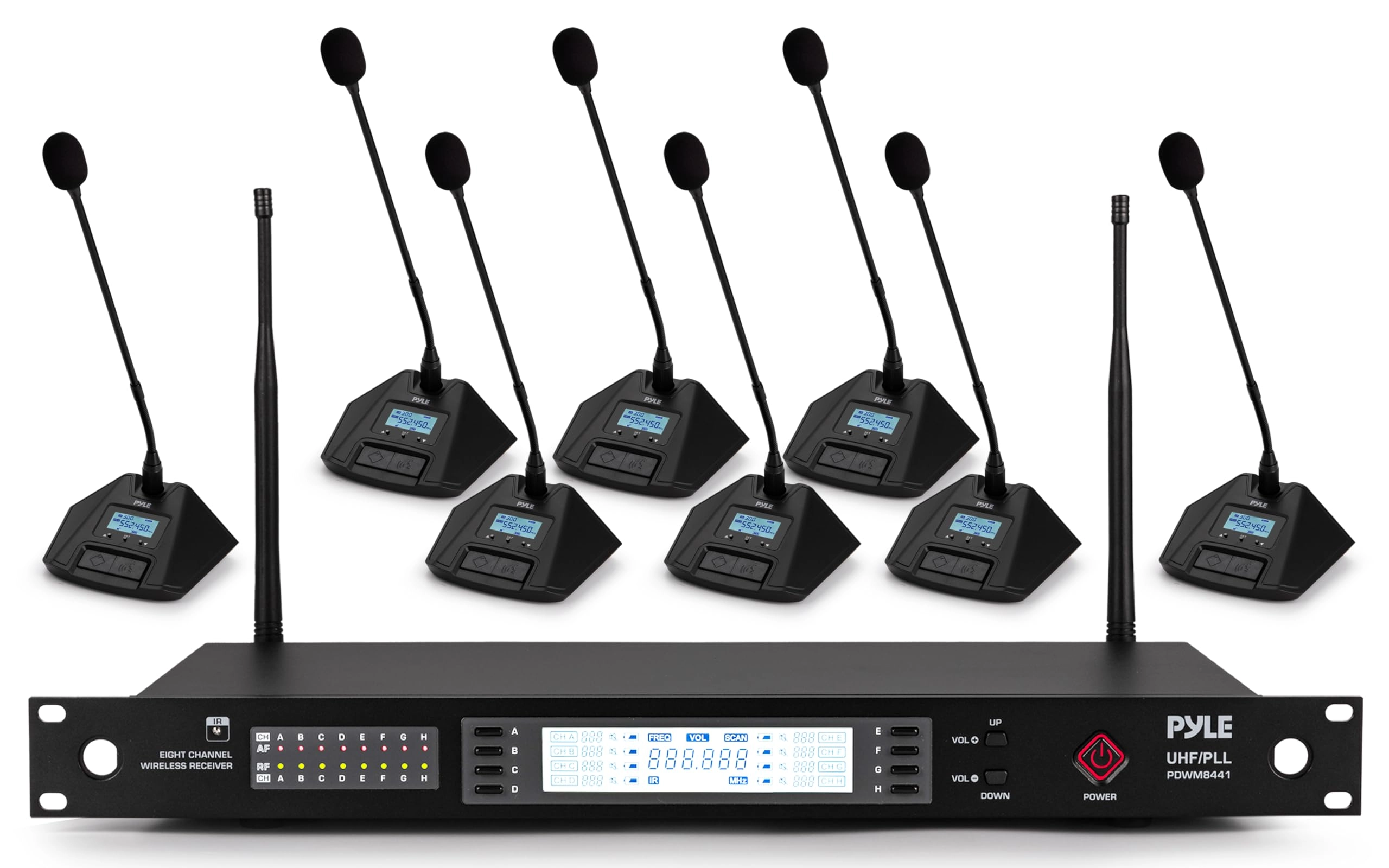 Pyle PDWM8440C - 8 microphones Wireless (VHF)