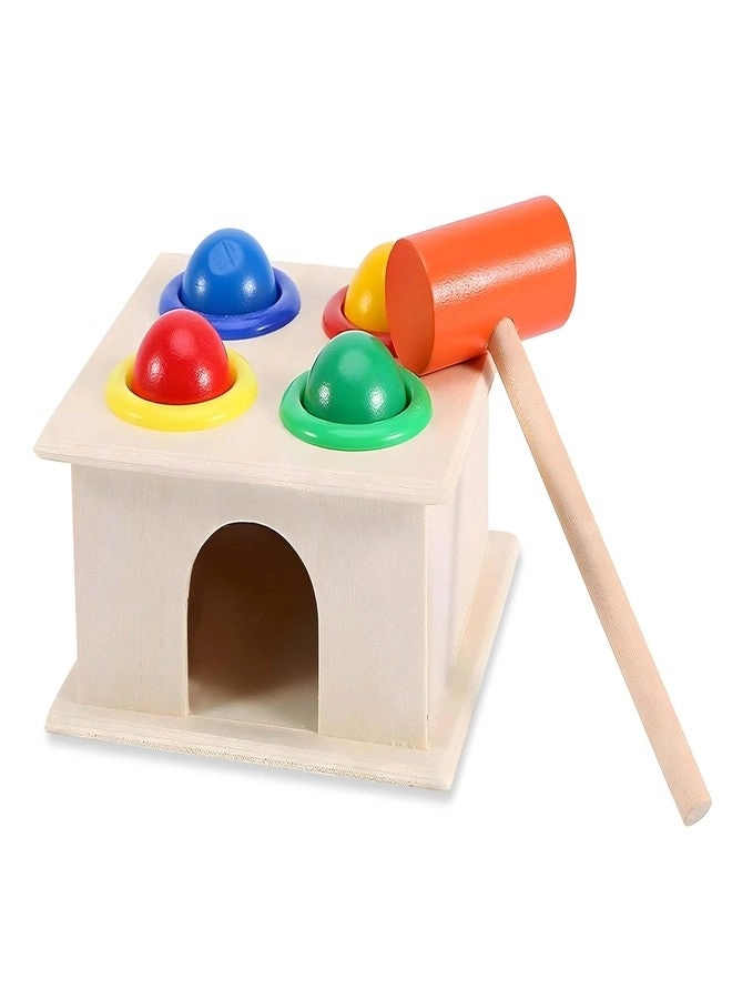 Toyshine Wooden Ball Hammer Pound Shape Sorter - 5 pieces