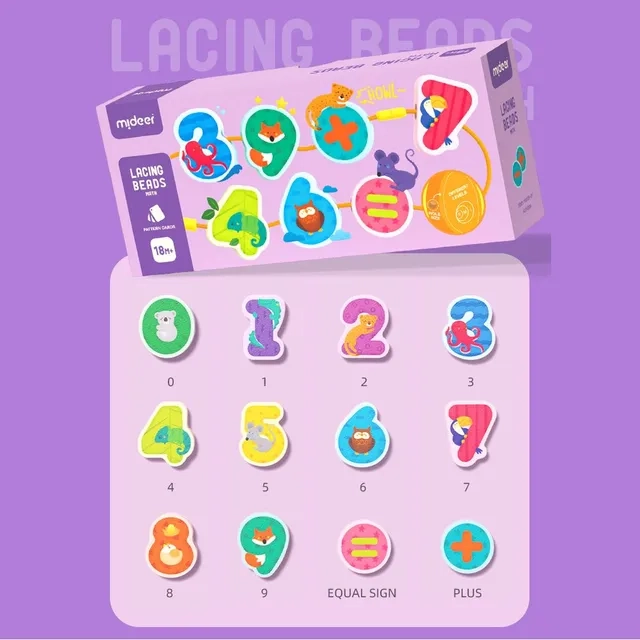 Lacing Beads Math - 18 Months