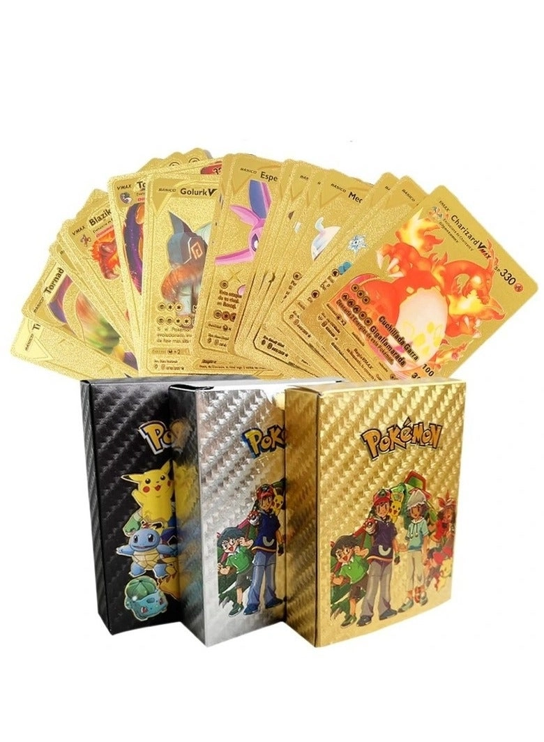 Gold flash card - 55pcs + Silver flash card - 55pcs + black flash card - 55pcs