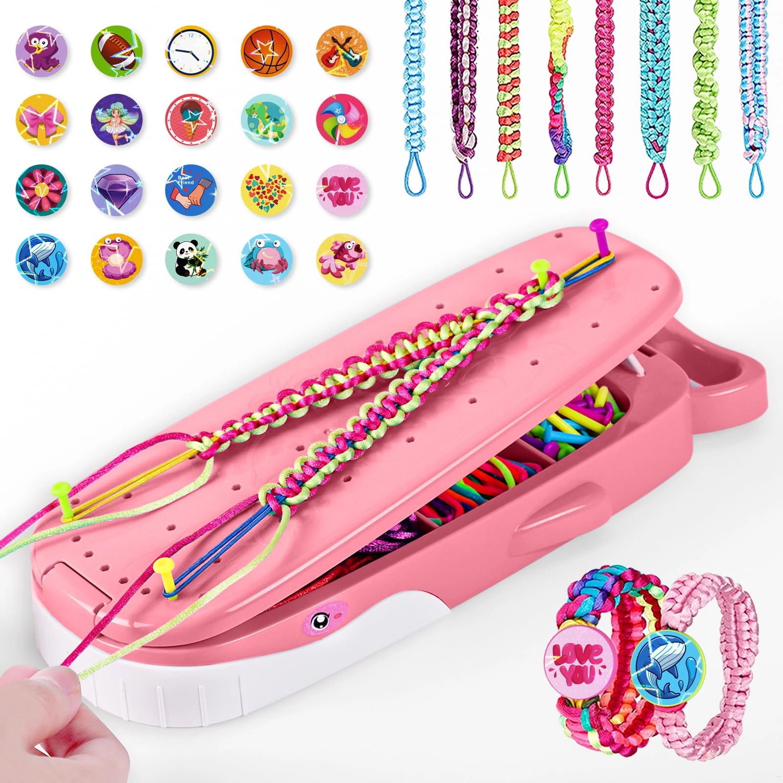 Shantou Tango Tech. Co., Ltd. walförmiger Armbandwebstuhl - Pink Girls 6-12