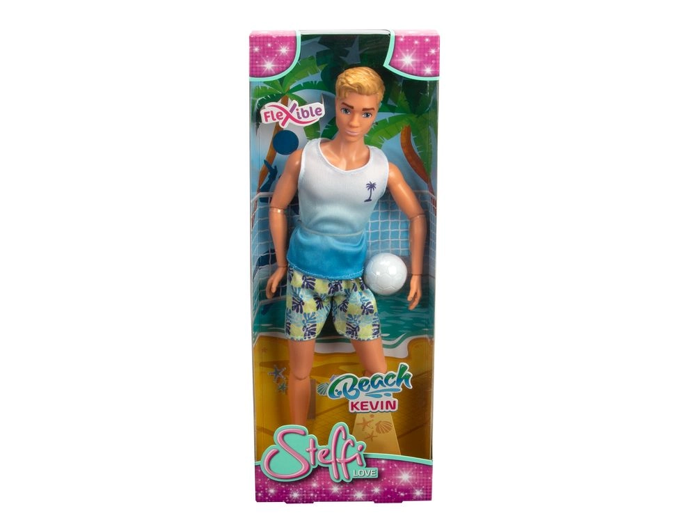 Kevin Toy Doll - 30 cm Plastic Swimming Trunks T-Shirt Volleyball Ages 3+