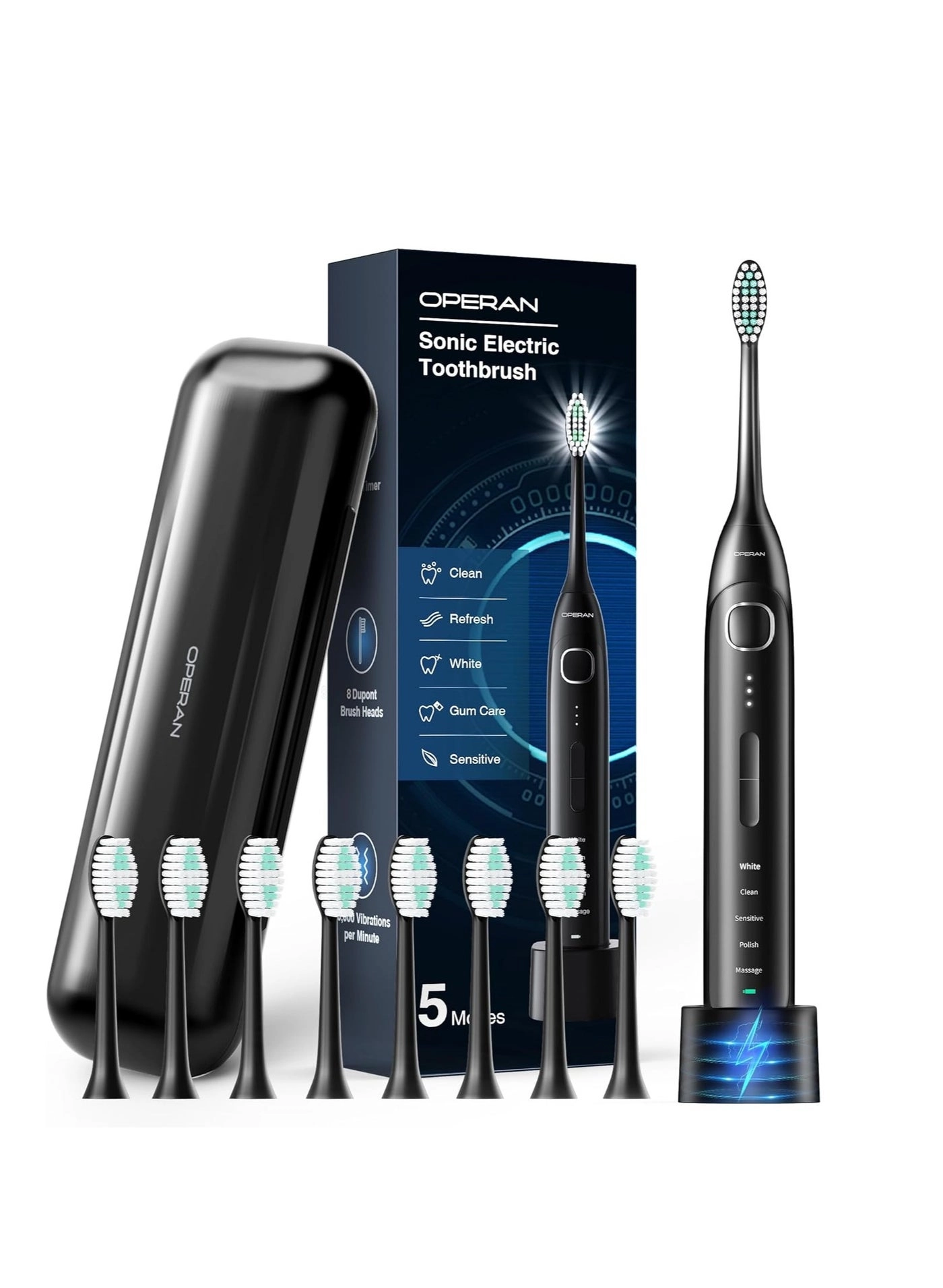 Electric Toothbrush - Rechargeable Sonic 5 Modes