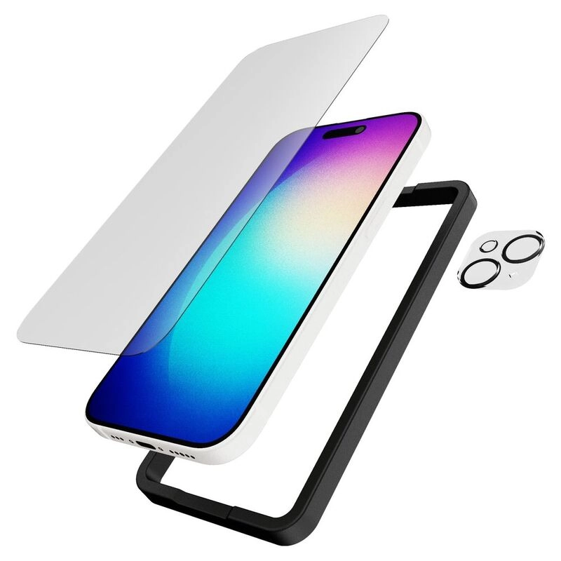 Impact Clear Screen Protector + Camera Lens Protector for iPhone 15