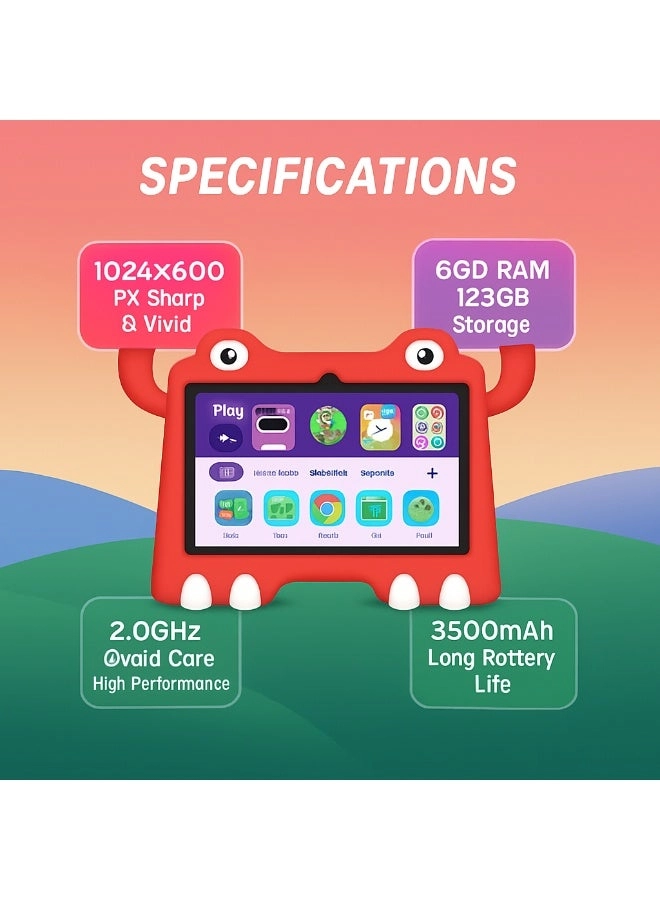 K6 Kids Tablet - 6GB 7 Inch 128GB