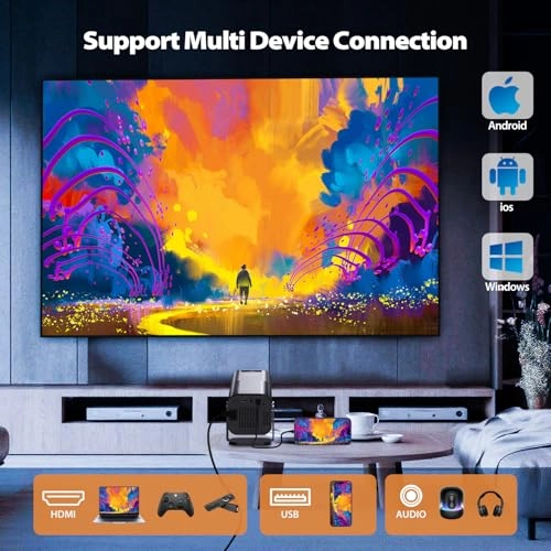 Mini Projector - 200 ANSI Lumens 1280 x 720 pixels