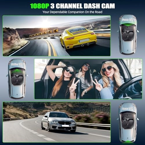 3 Channel Dash Cam - 1080P 30FPS