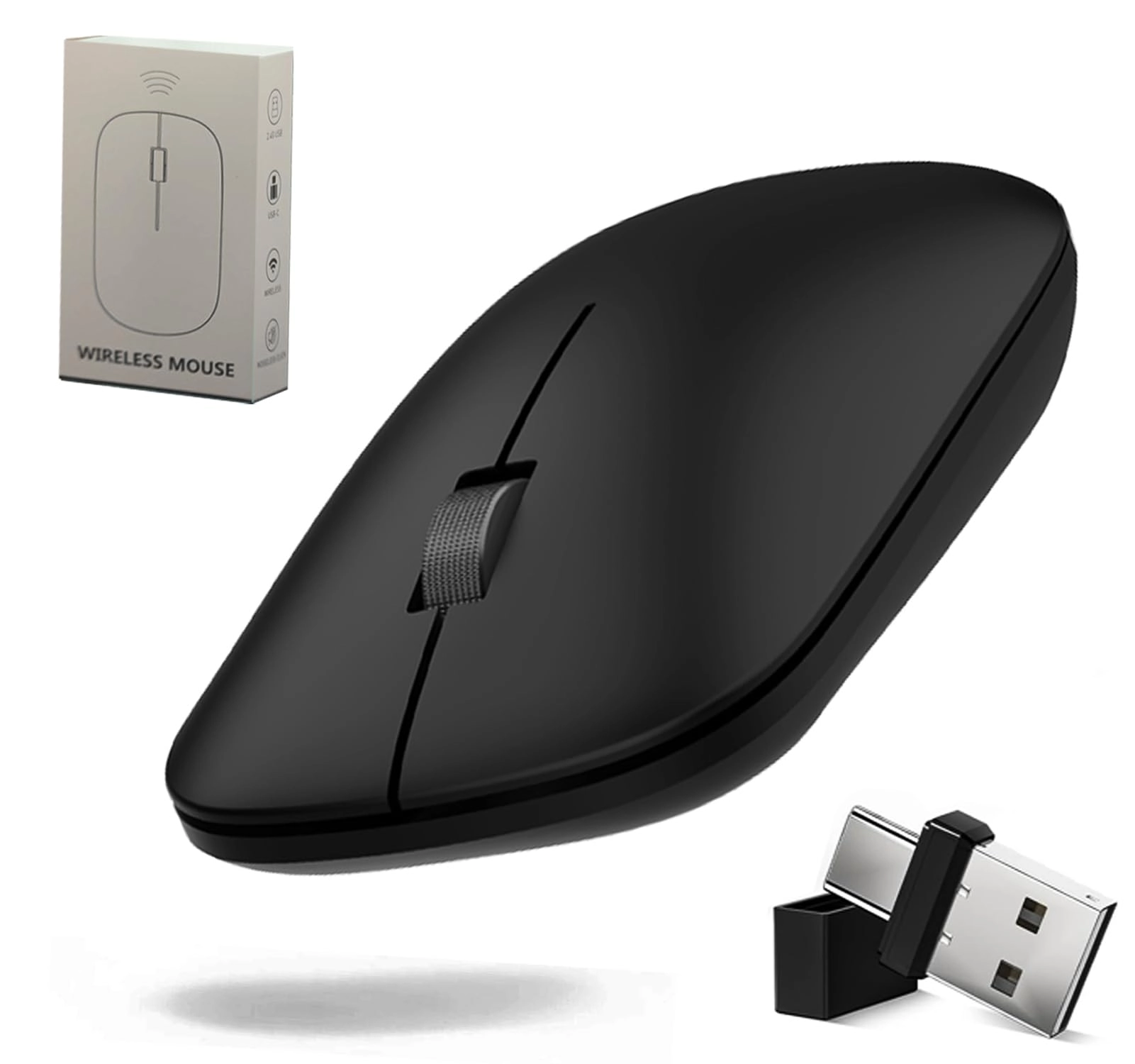SVJEFY Type C Wireless Mouse - USB, USB A