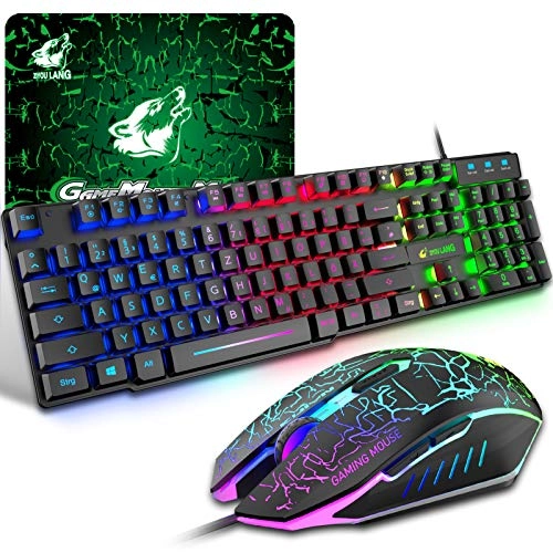 Gaming Keyboard and Mouse Set - DE Wired