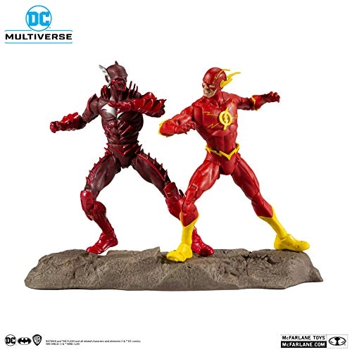 Earth -52 Batman (Red Death) Action Figure 7" + The Flash Action Figure 7" 2 pcs