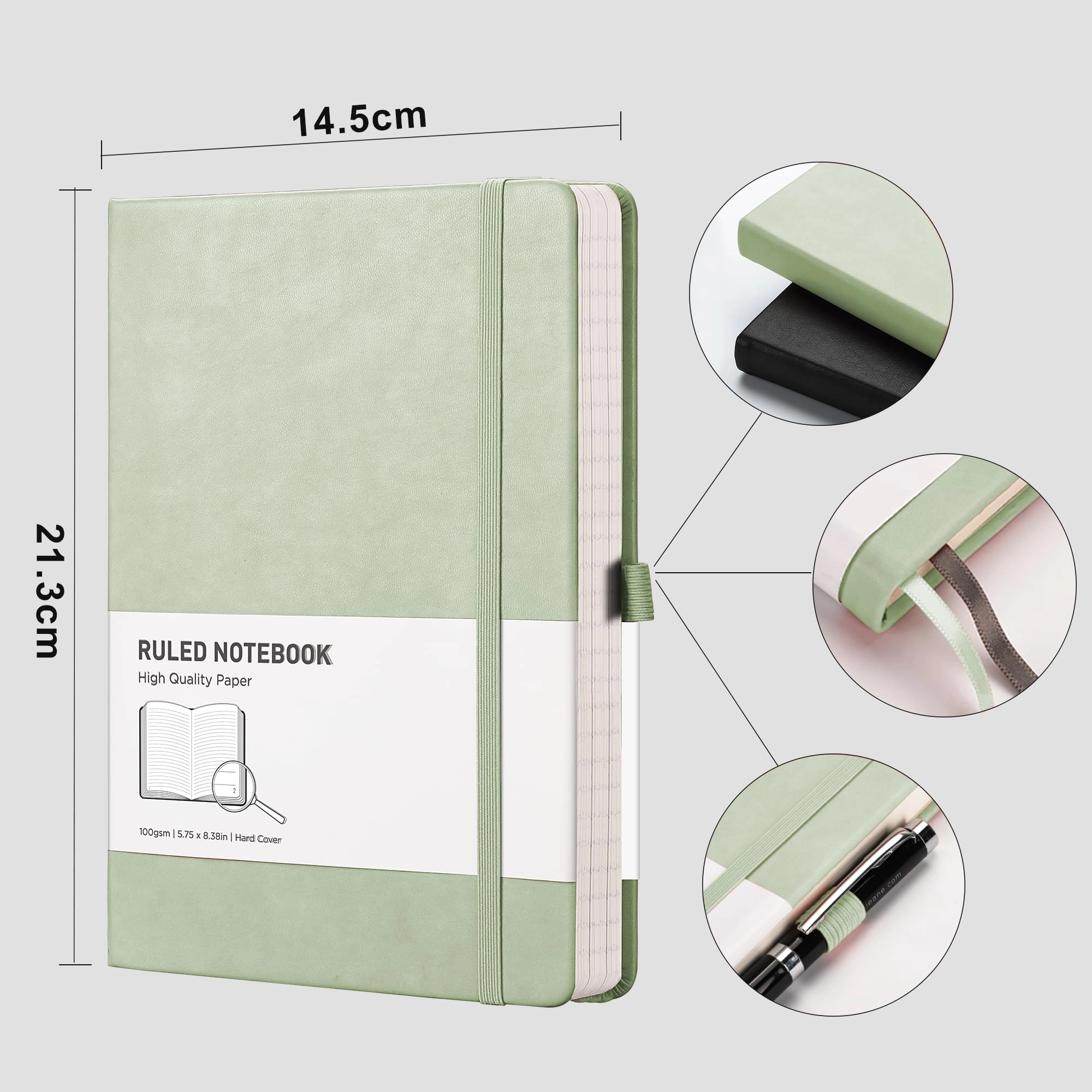Notepad A5 Hardcover - Lined 376 Pages