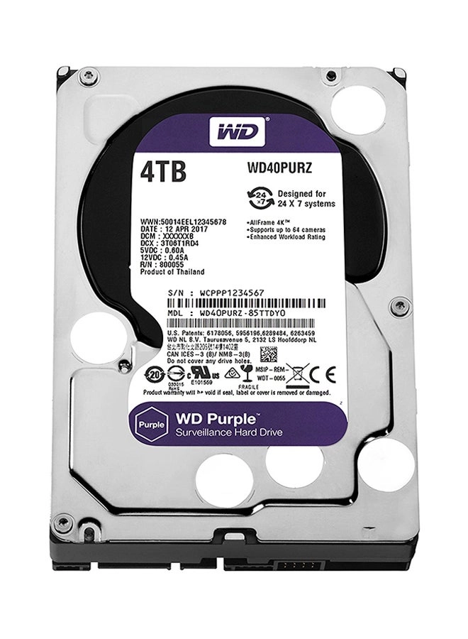 PUR 3.5" 5400rpm 64MB SATA 6Gb/s (WD40PURZ) - 4TB