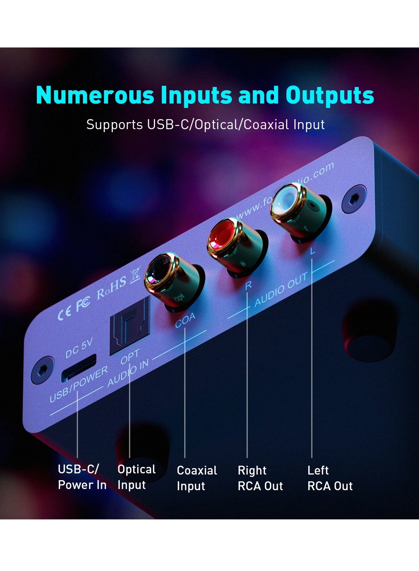 K5 PRO - USB Gaming DAC Microphone Headphone Amplifier