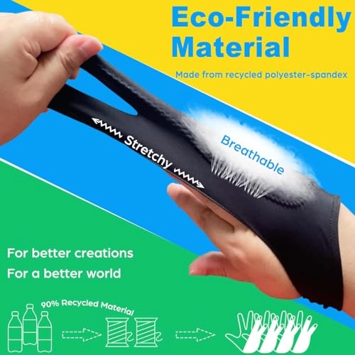 Artist Drawing Glove - Small 2 Pack 2 Finger