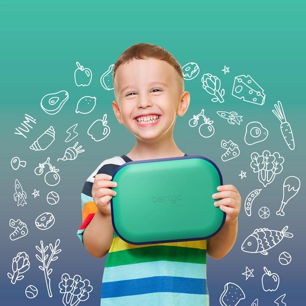 Kids Chill Lunch Box - Green four compartments