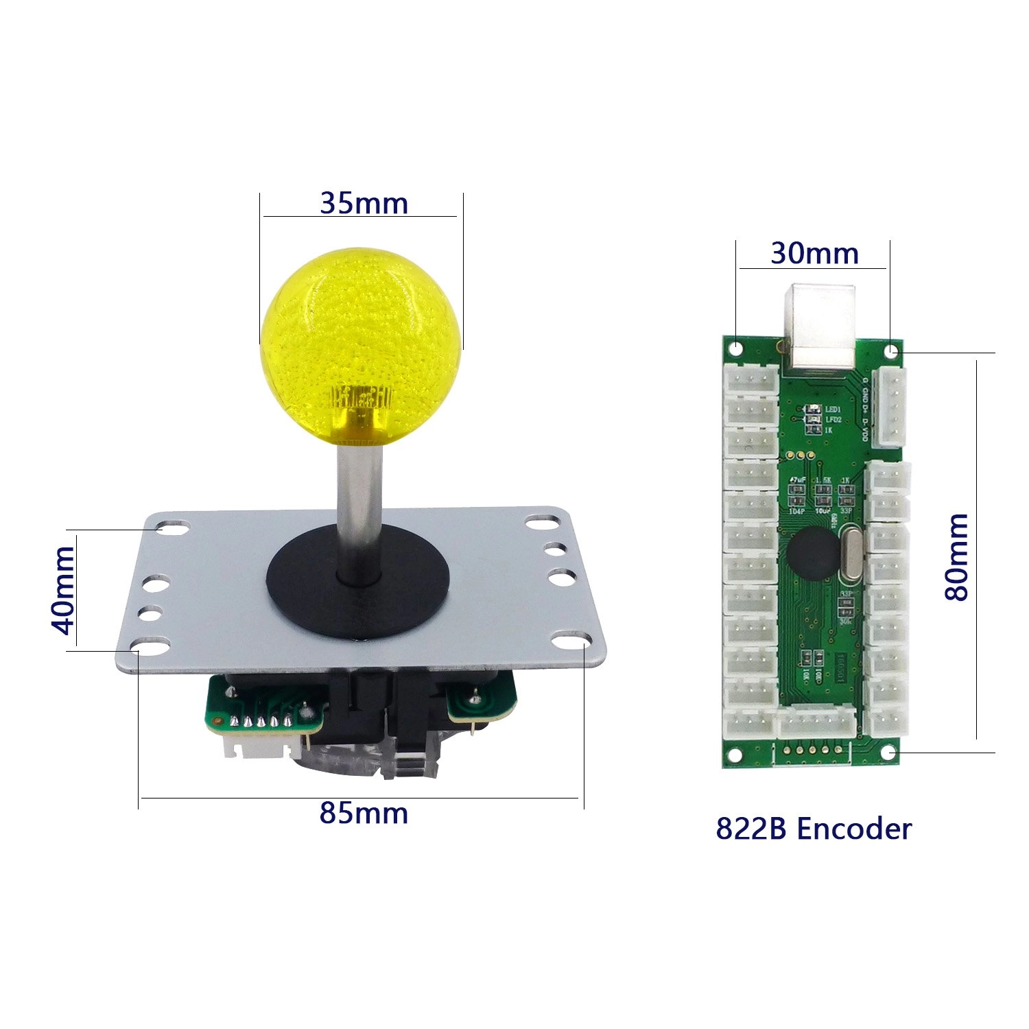Arcade Stick DIY Kit - yellow