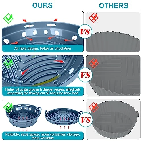 Silicone Air Fryer Liners - 2-Pack