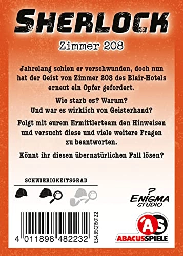 Sherlock Room 208 - Crime Card Game (German)