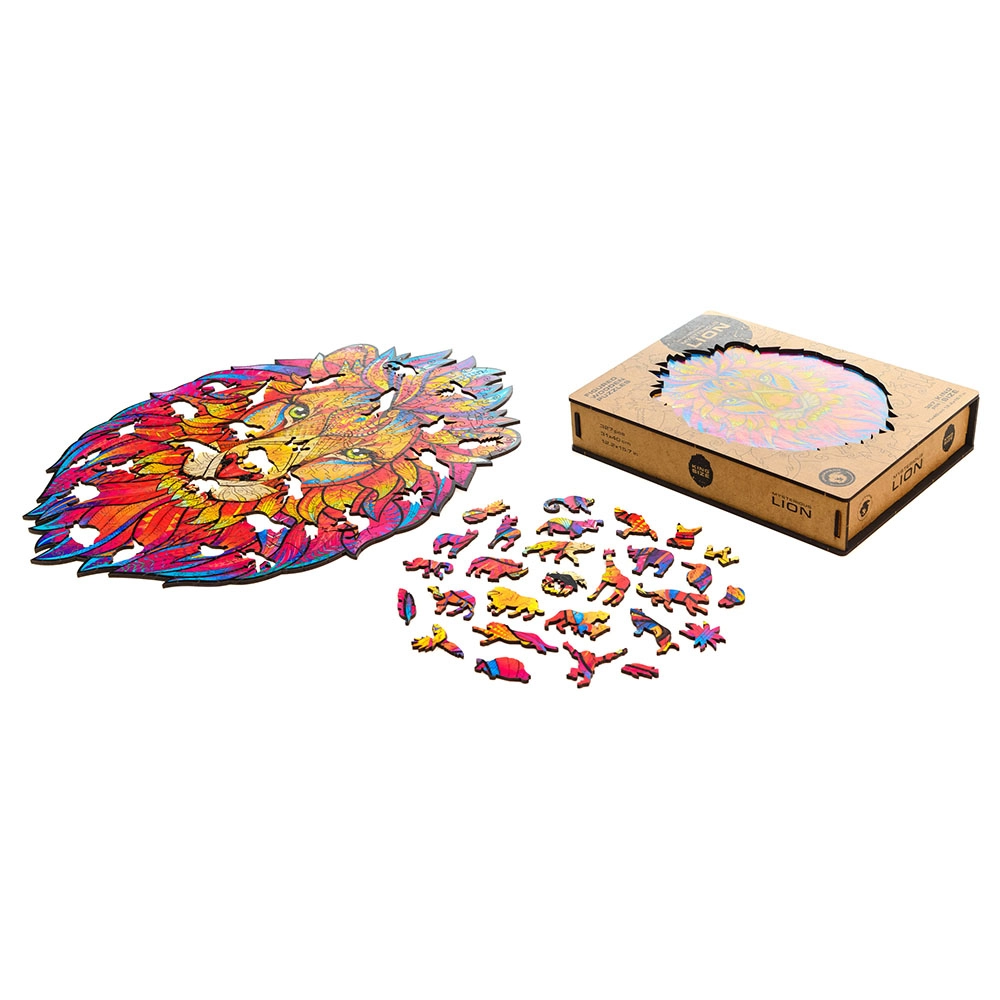 Mysterious Lion Wooden Puzzle (4107390-LION_KS) - 327 pcs