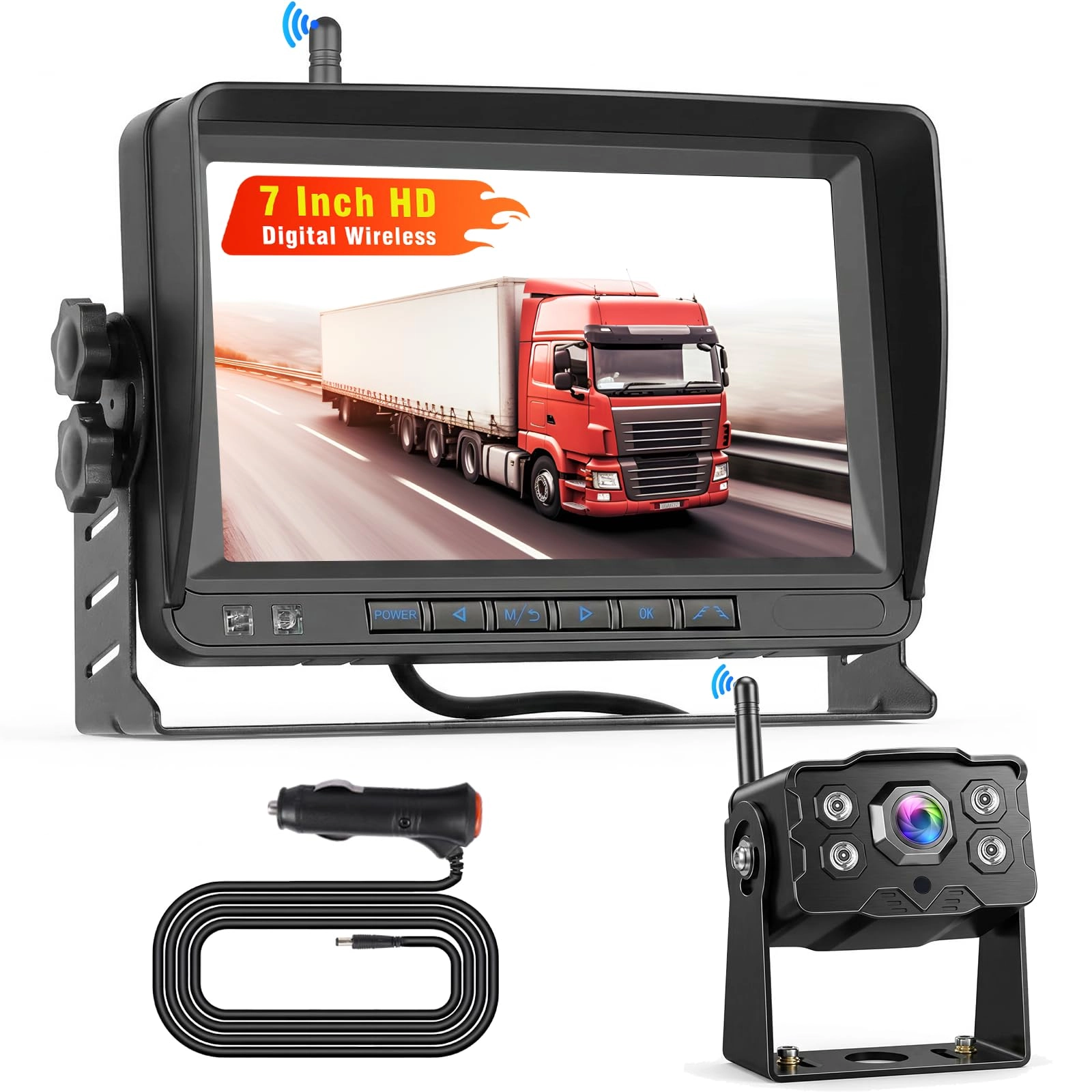 Digital Reversing Camera - Night vision wireless 1024 x 600 pixels