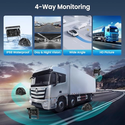 Car Rear View Camera + 9 Inch Monitor - Night Vision Wired 1080P