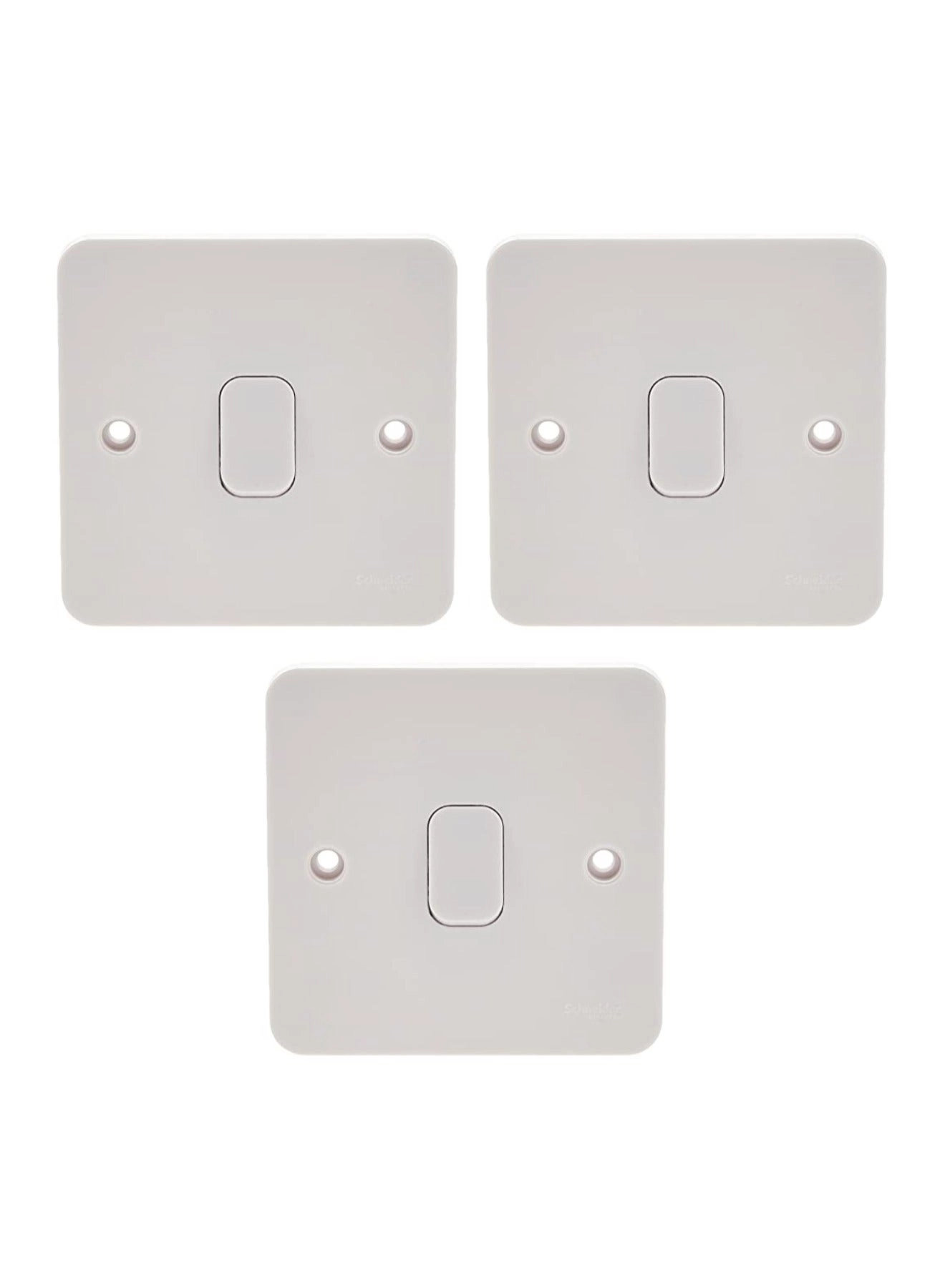 Schneider Electric Lisse 10A 1-Gang 1-Way Switch - 3 pcs