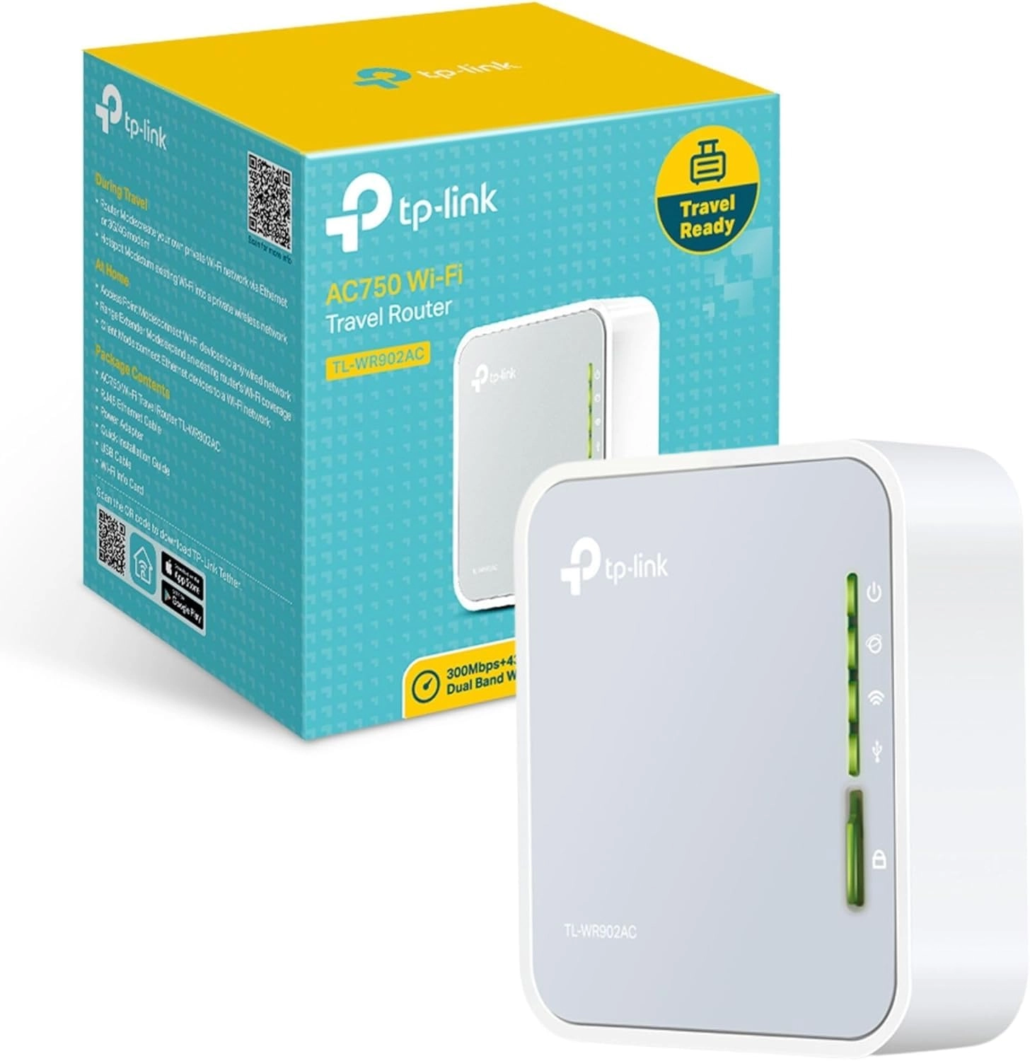 TP-Link TL-WR902AC - 433Mbps 300Mbps 802.11ac <topwi-fistandard>, <wlandatatransferratemax>