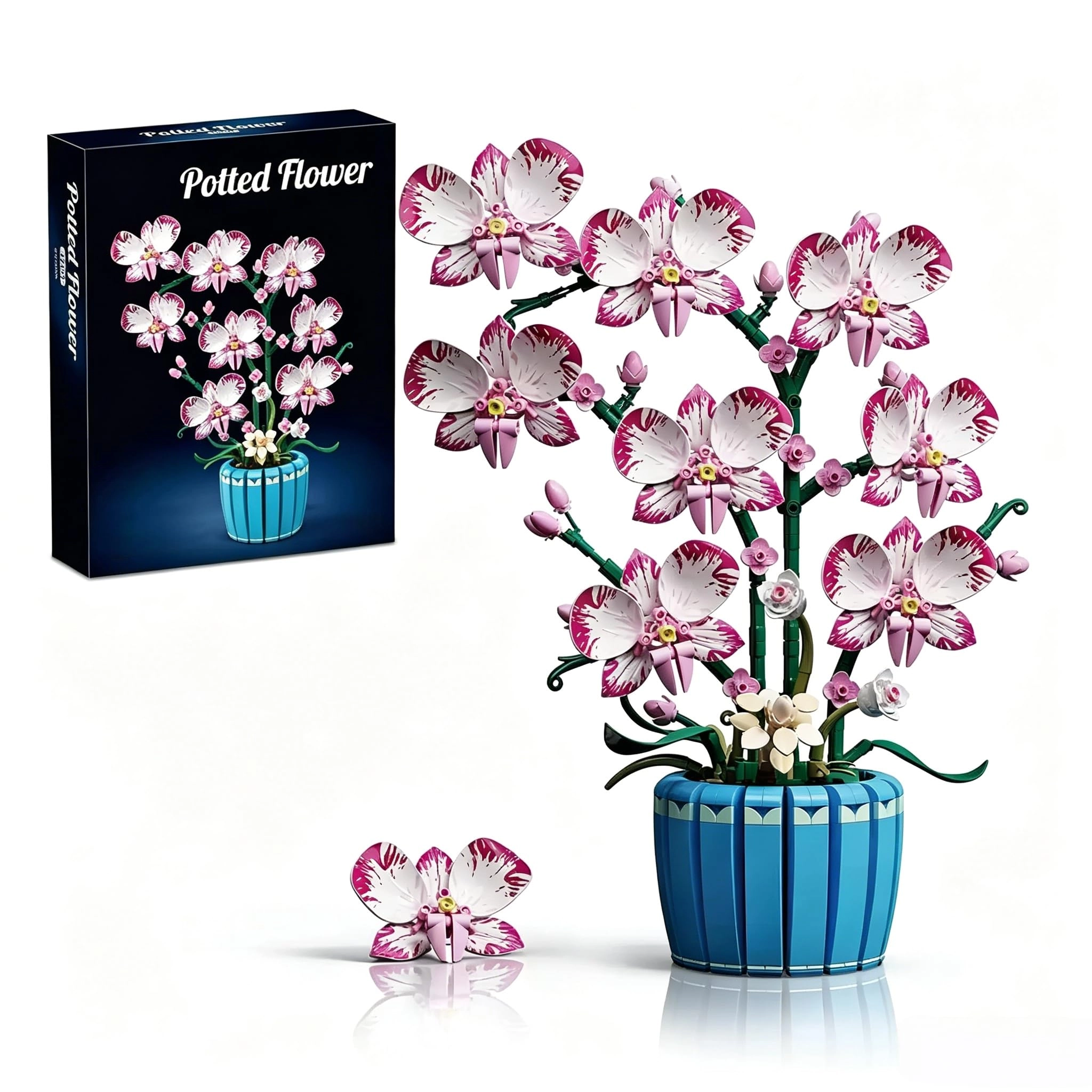 ColorSavvy Orchid Potted Flower Building Set - 816 pcs