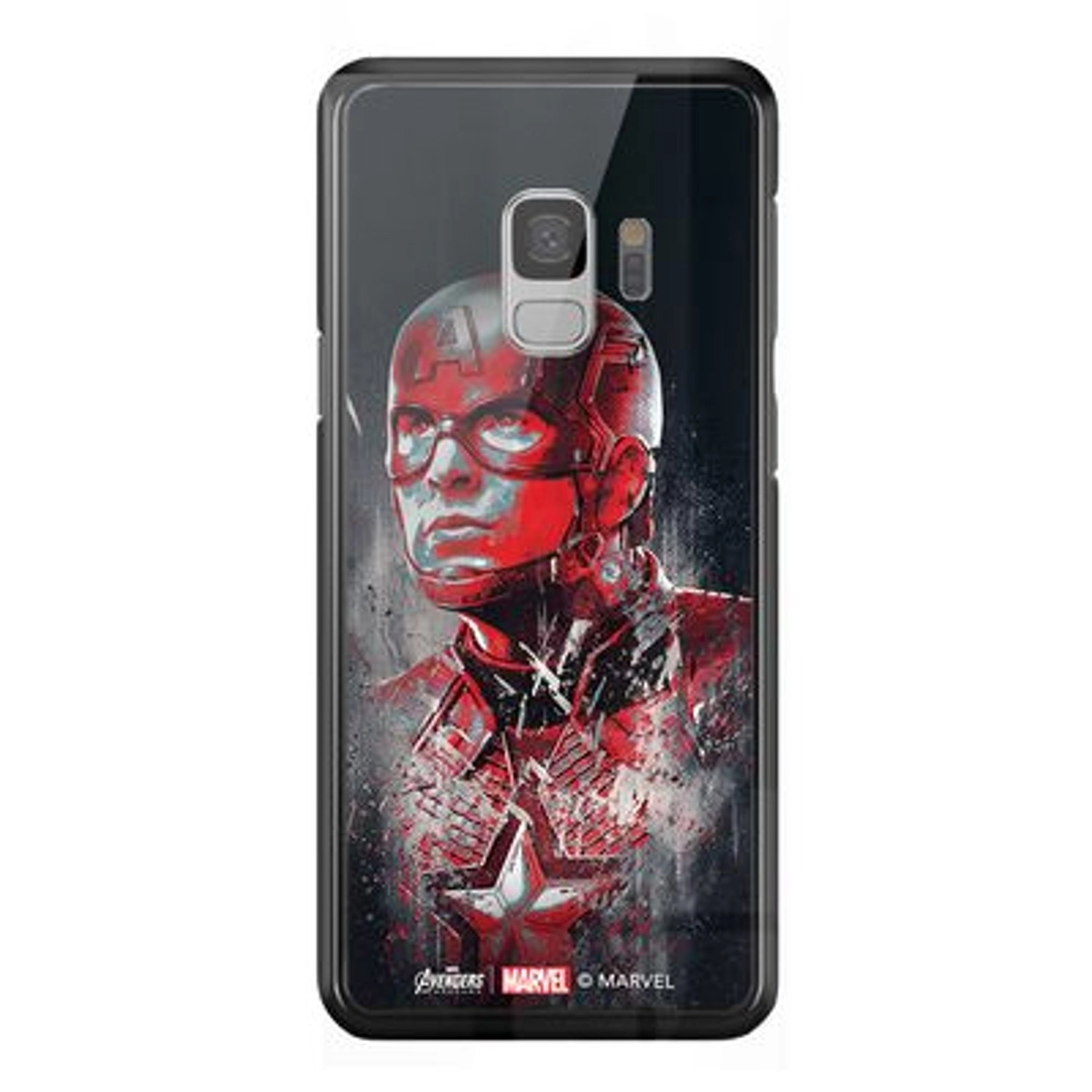 Wackylicious Red Face Captain America Back Case for Galaxy S9