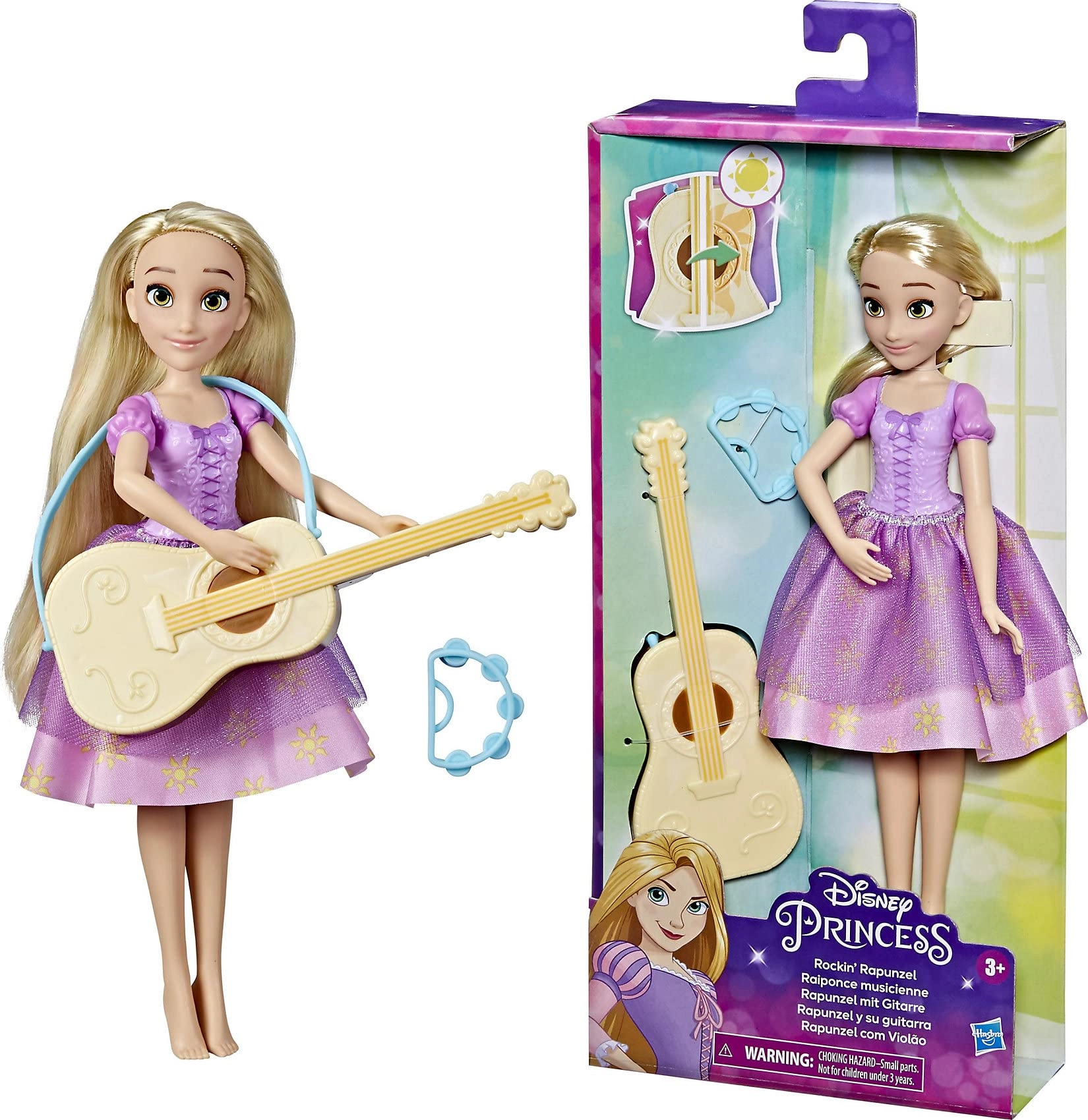 Disney Rapunzel Fashion Doll - Color-Change Guitar Ages 3+