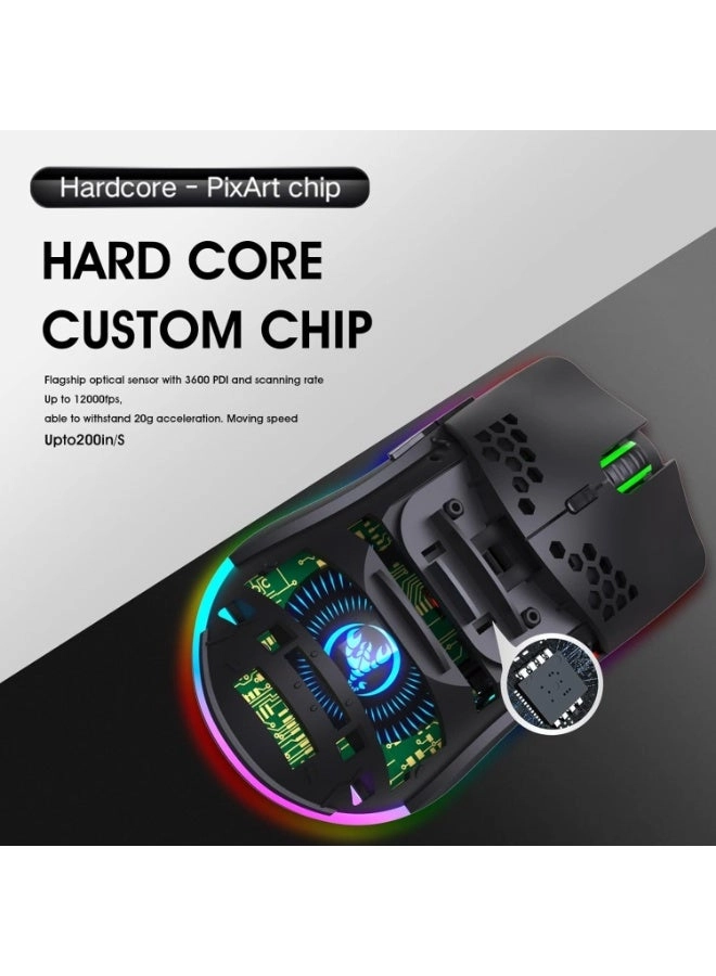 T66 RGB Gaming Mouse - Wireless