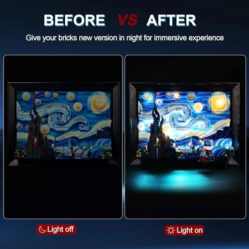 Light Kit for Lego 21333 Vincent Van Gogh The Starry Night - LED USB Powered