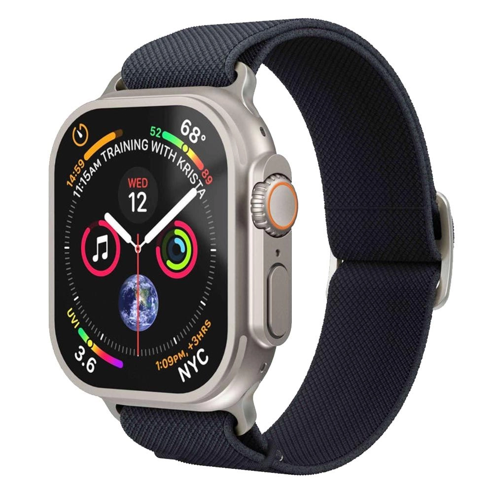 Vonmählen Watch Band for Apple Watch 44/45/46/49mm - Nylon Stepless adjustable clasp Navy One Size