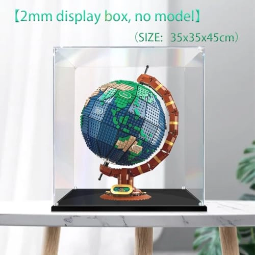 Acrylic Display Case for Lego 21332 Globe Model Display Box - 35x35x45cm Dust-Proof