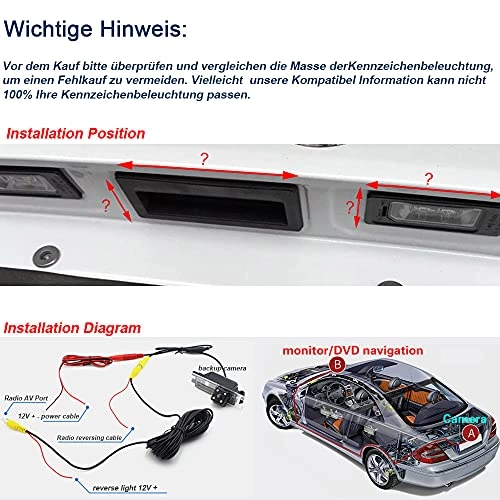 Fisheye car Backup Camera - Wired 1280*720 pixels