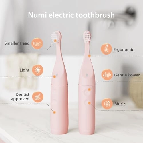 Kids Electric Toothbrush - Small Size Rechargeable 2 Soft DuPont Heads