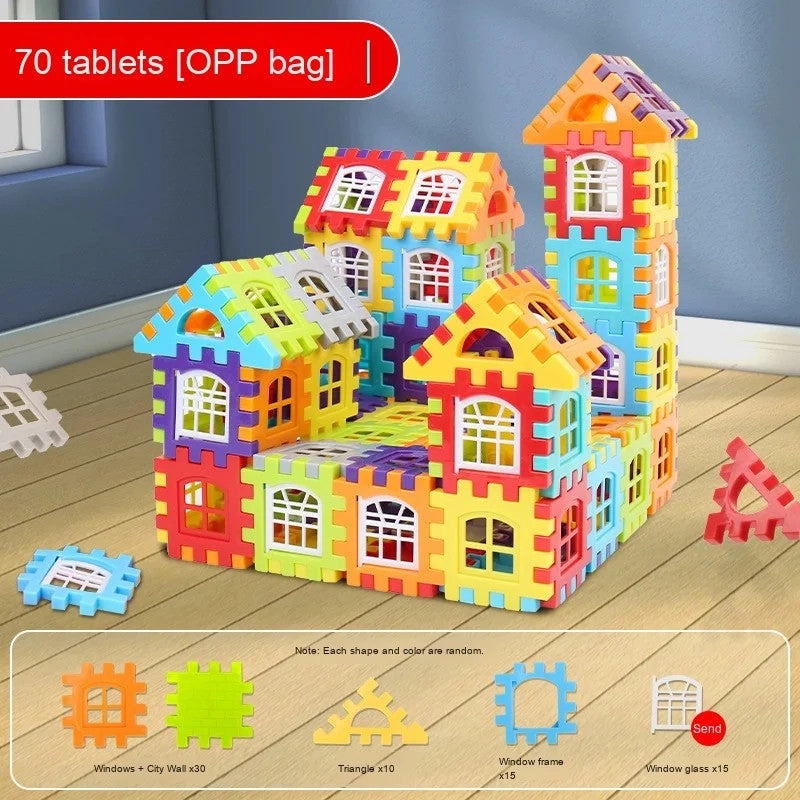Large Plastic Building Blocks - 210 pcs