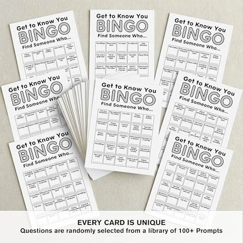 Office Bingo Cards - Adult 25