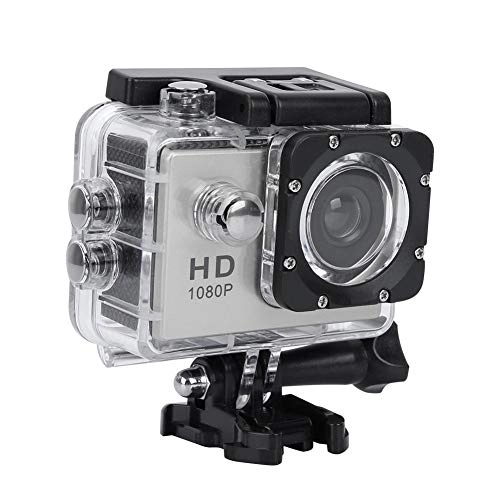 Sports Action Camera, Waterproof 1080p Underwater Cam with 140° Wide Angle Lens,900mAh Battery,Underwater 30M (silver)