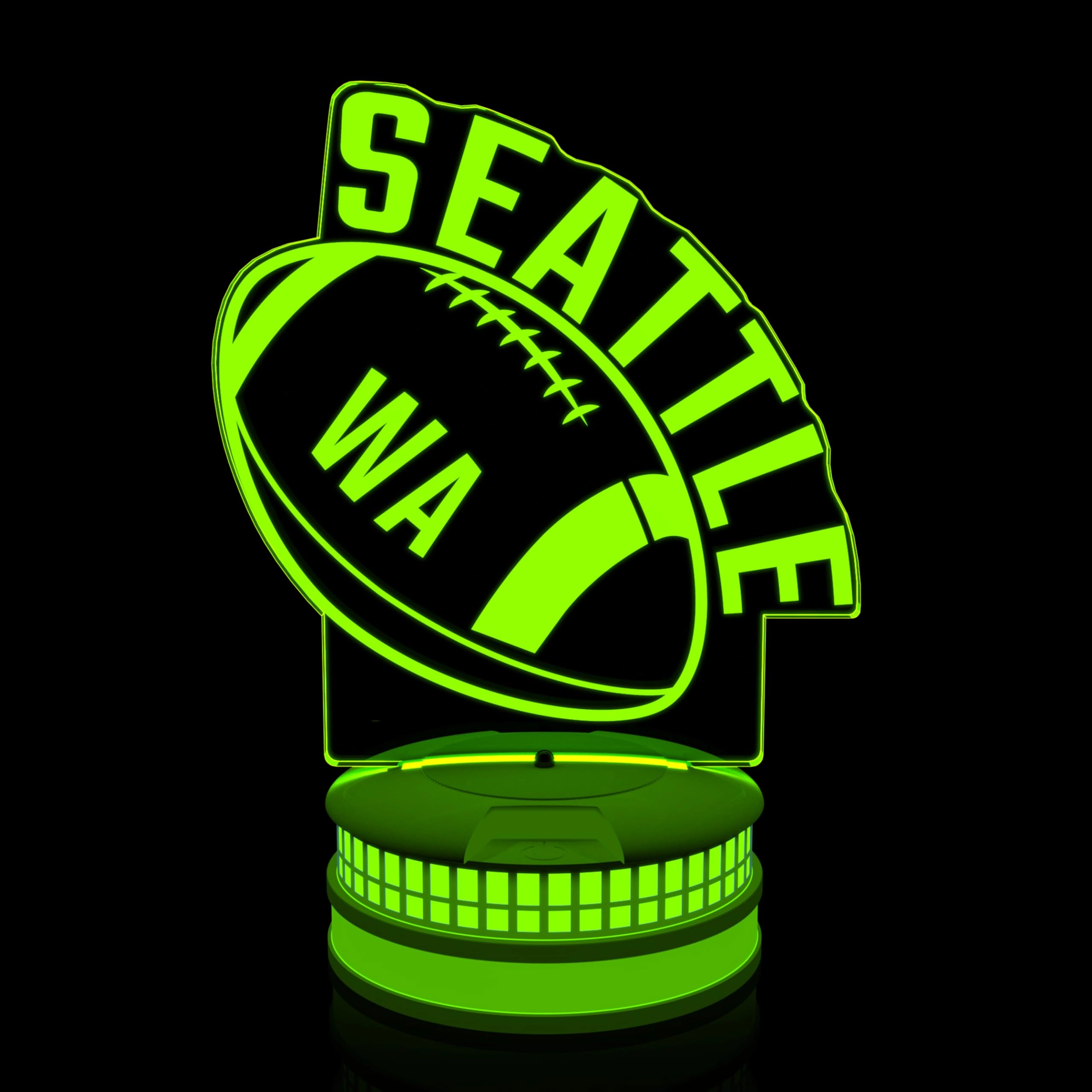 clorurbanlive 3D Football Seattle Night Light - USB 16 Color