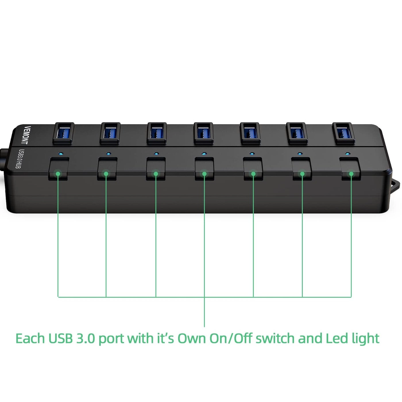 USB hub - 7-Port USB 3.0 5V2A Power Adapter