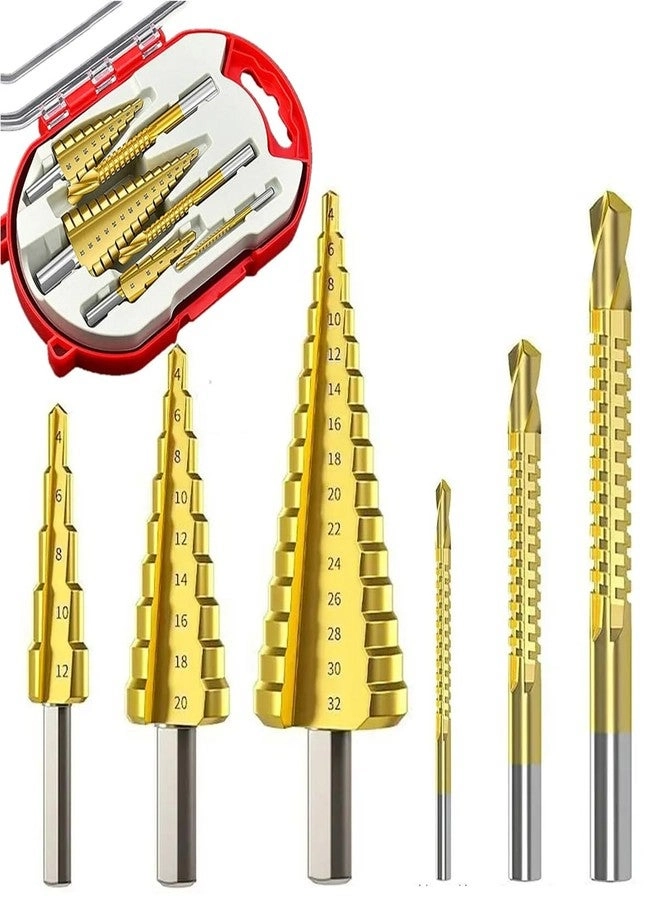 Step Drill Bits - HSS High Speed Steel 6PCS 432MM420 MM412MM6MM8MM3MM