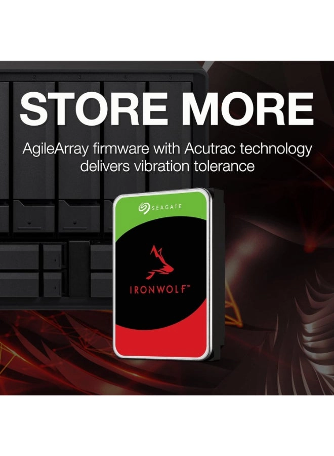 (Renewed) IronWolf 3.5" 7200rpm 256MB SATA I (ST8000VN004) - 8TB