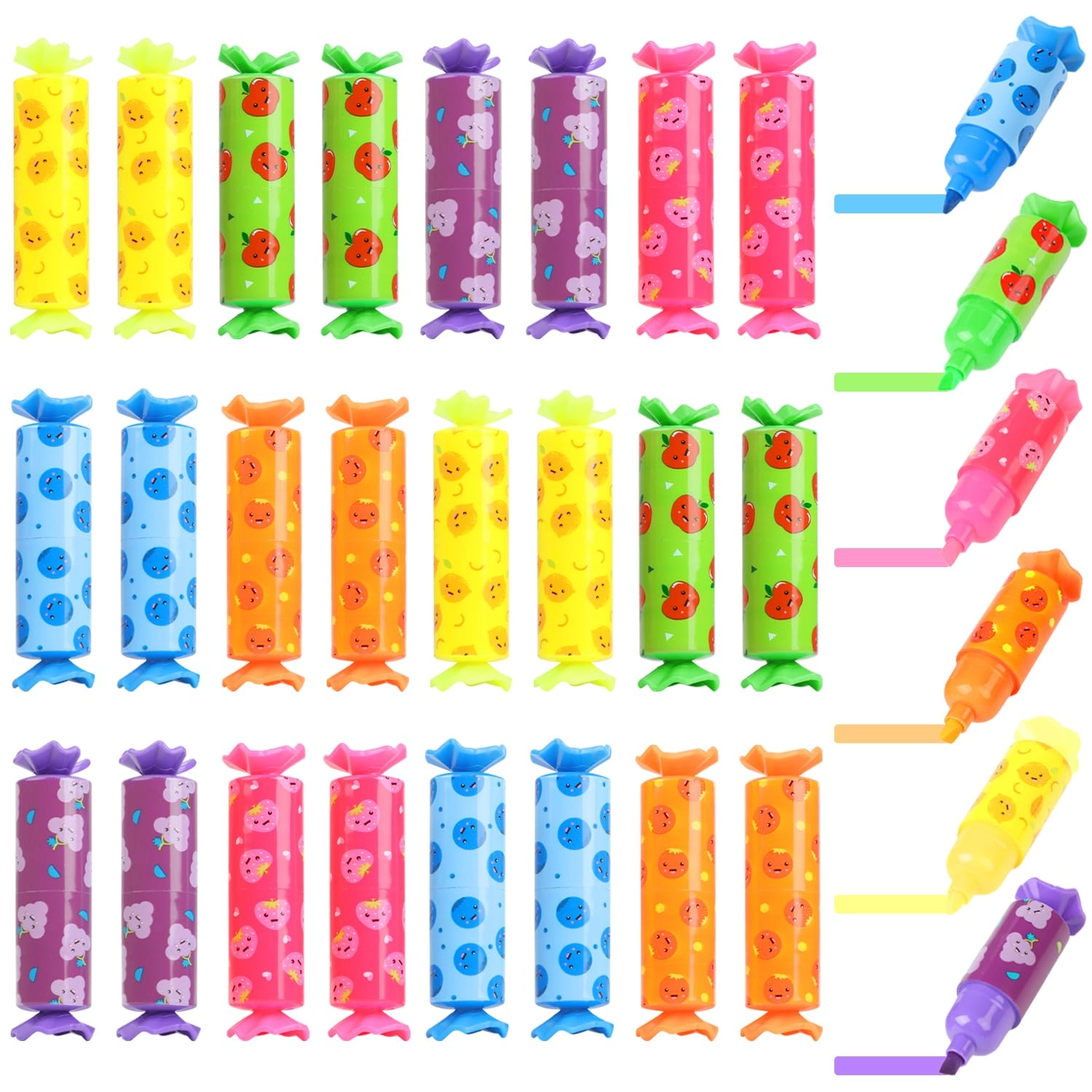 zalaon Highlighters Pen - Blue Yellow Pink Purple Green Orange Chisel