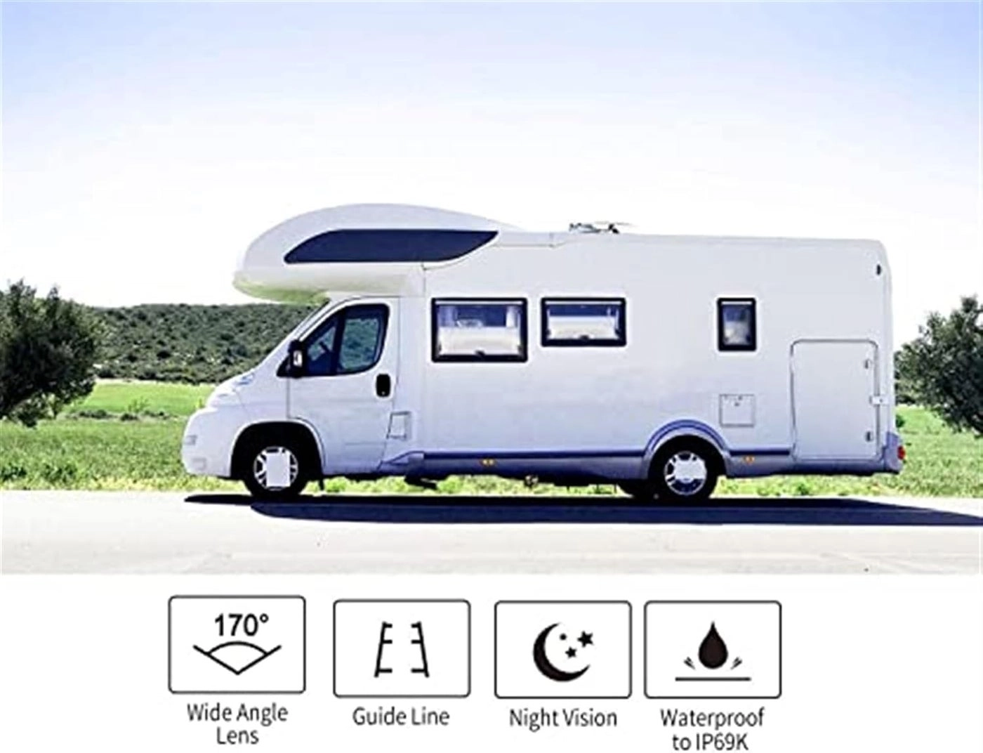 HD 3rd Brake Light Camera - High-resolution Waterproof Compatible with Ford Transit Connect 2014-2017