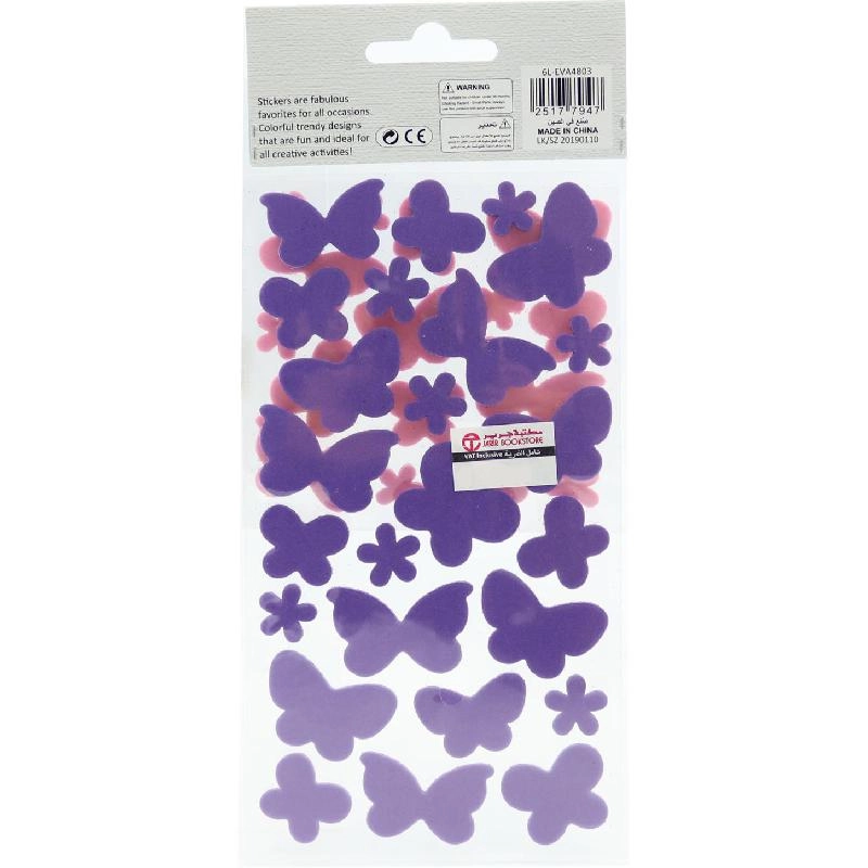 Glitter Pop-up Stickers - Adhesive Paper/Vinyl