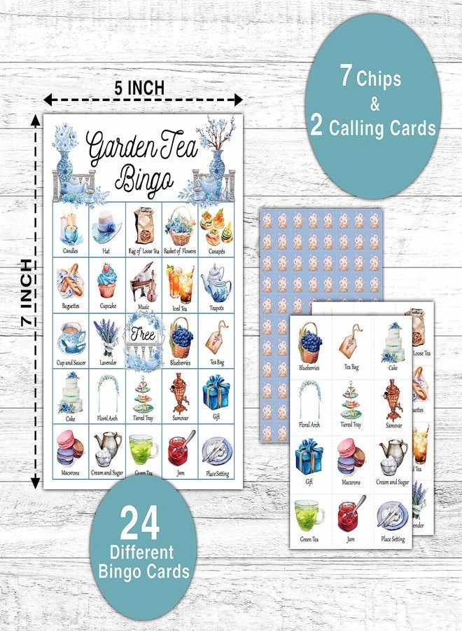 Garden Tea Party Bingo Game Card - 24 Players