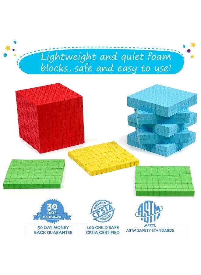Foam Base Ten Blocks - K-3 131 pieces