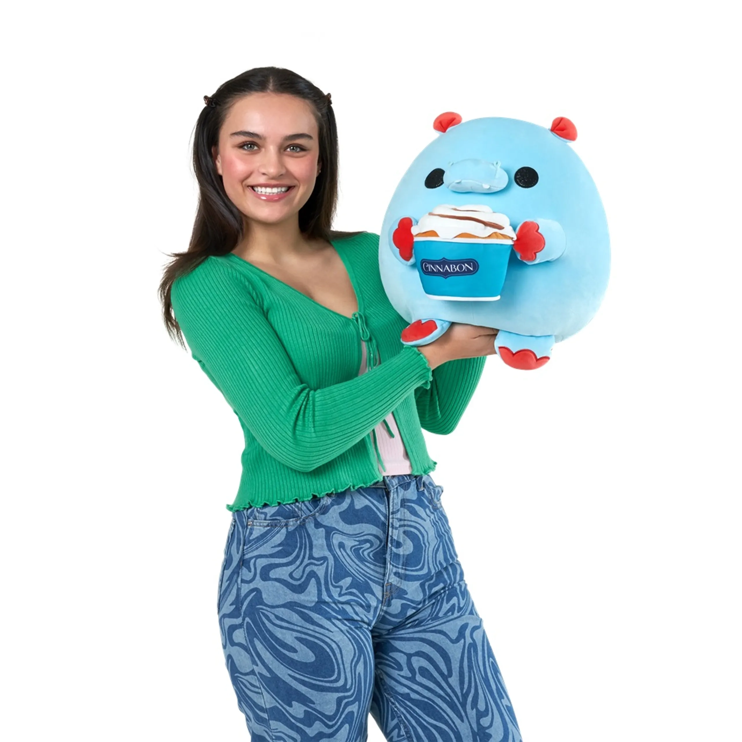 Hugh The Hippo - 35 cm Plush + Cinnabon